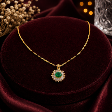 Emerald Halo Women’s Necklace GWN 82
