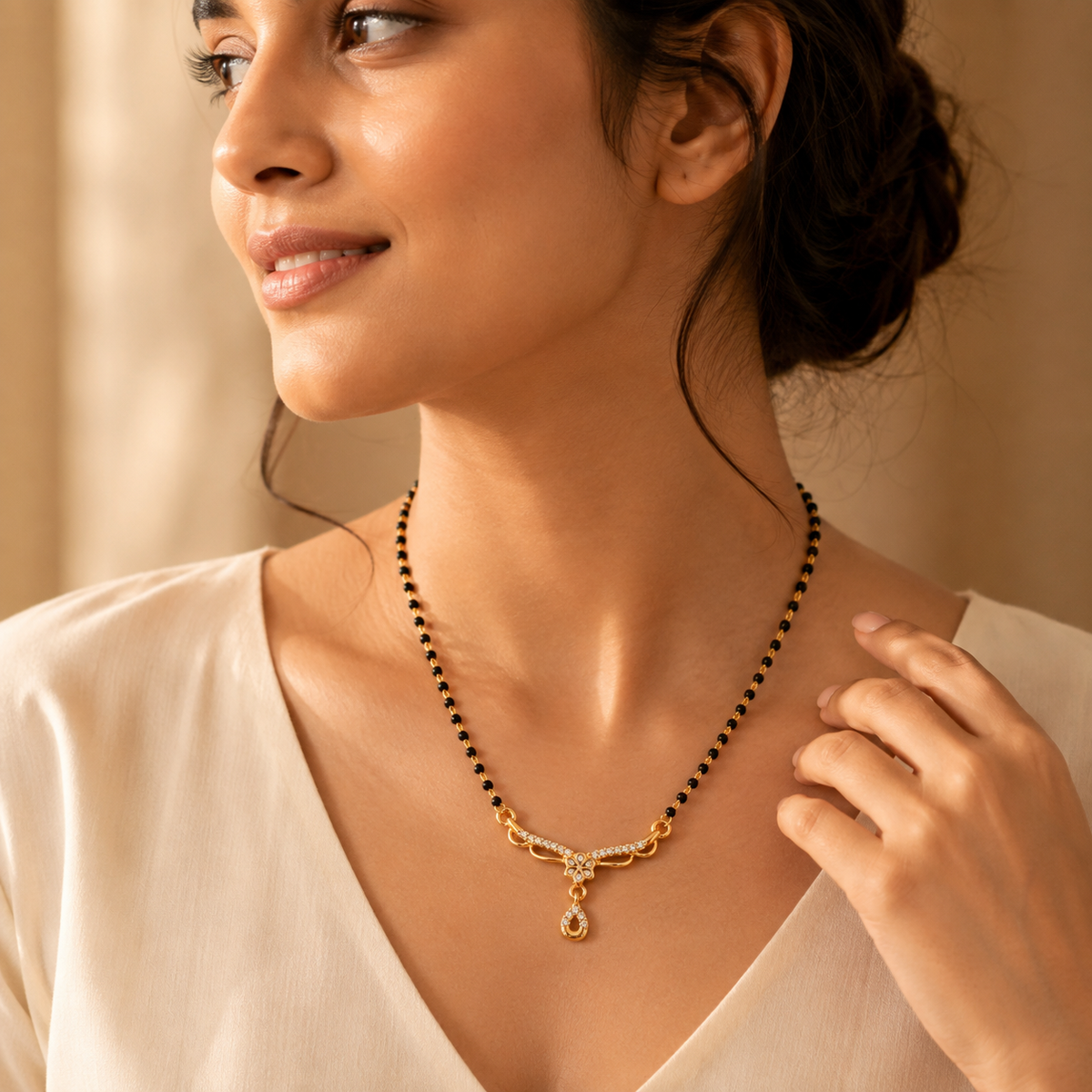 Seraphina Floral Teardrop Women’s Mangalsutra GWM 32