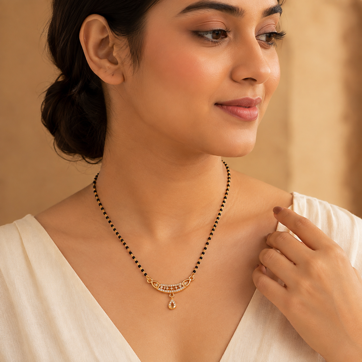 Elara Crystal Teardrop Women’s Mangalsutra GWM 22