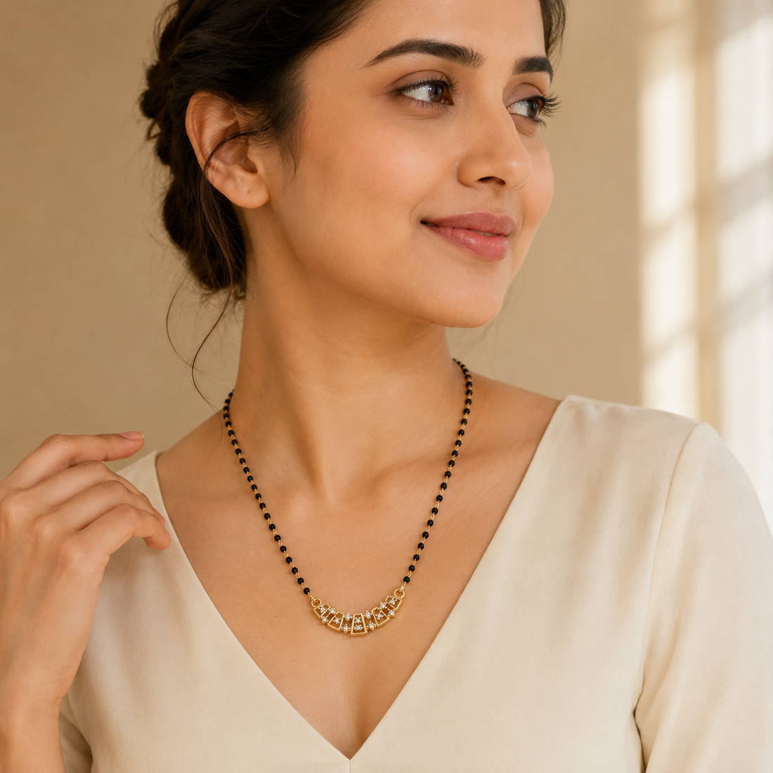 Elowen Geometric Spark Women’s Mangalsutra GWM 23
