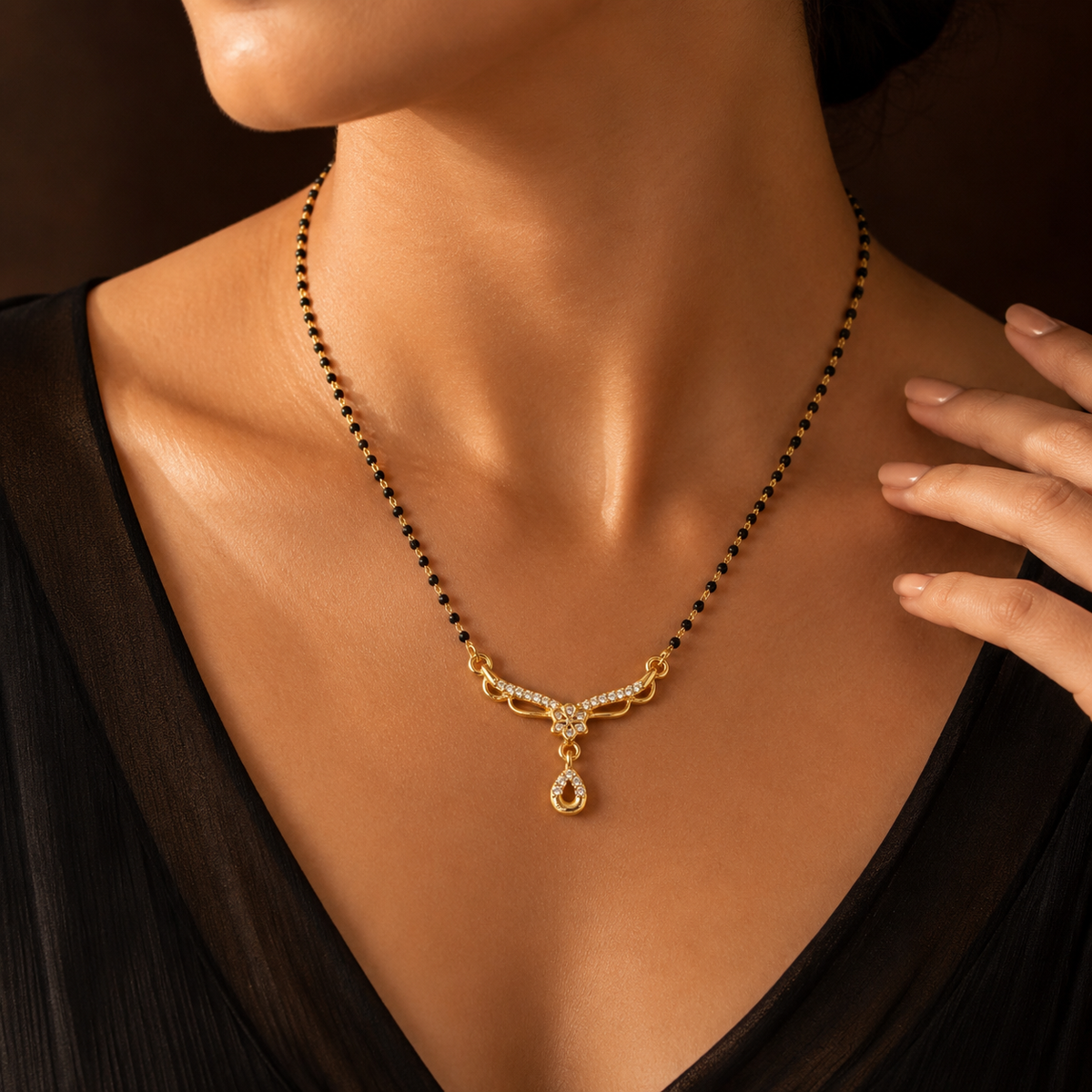 Seraphina Floral Teardrop Women’s Mangalsutra GWM 32