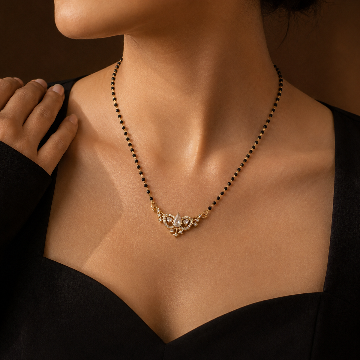 Elaria Teardrop Crystal Women’s Mangalsutra GWM 41