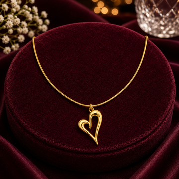 Modern Abstract Open Heart Necklace GWN -62