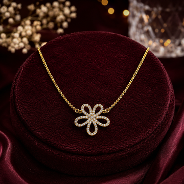 Modern Openwork Blossom Halo Necklace GWN -103