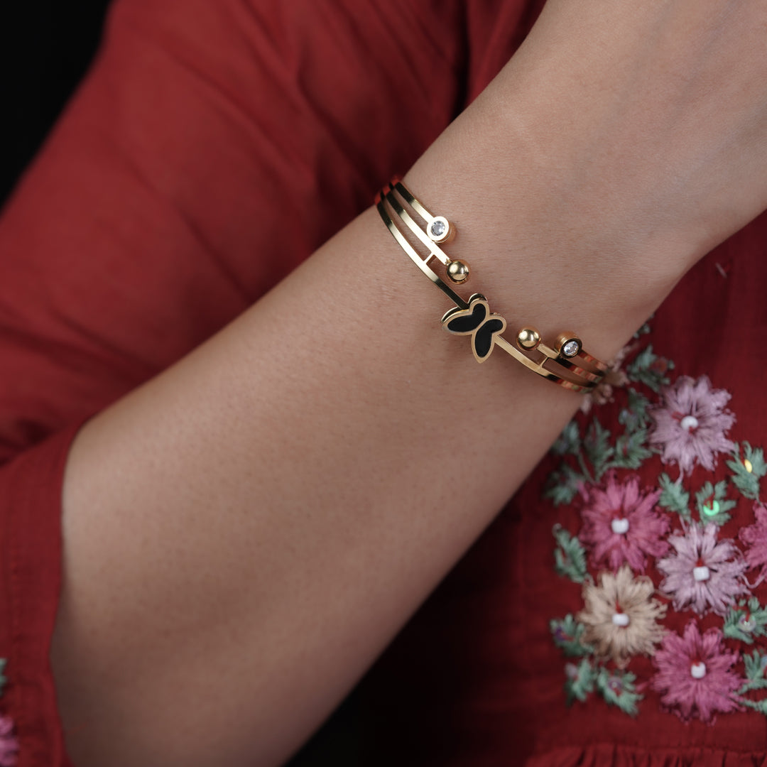 Modern Black Butterfly Dual Line Kada GWK -26