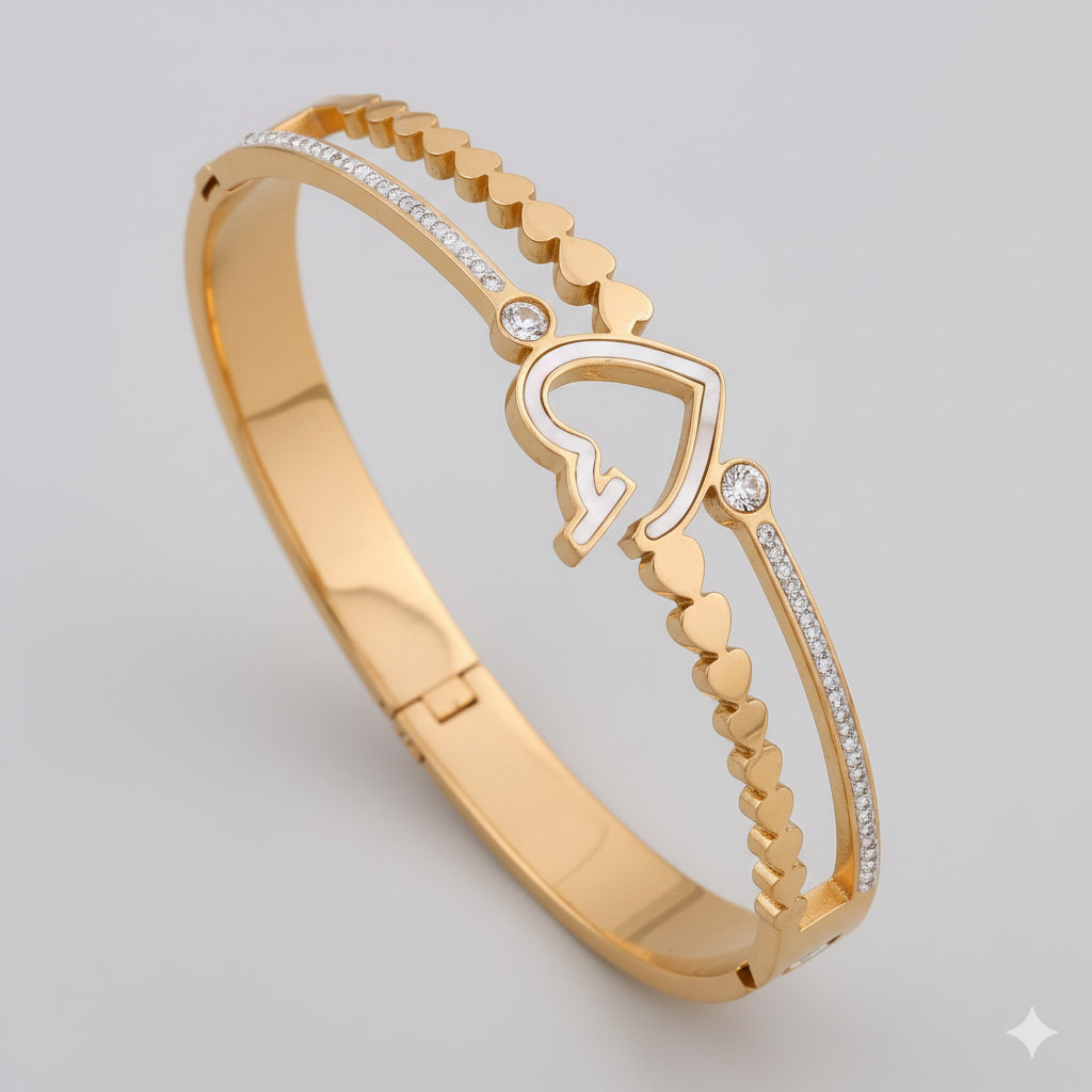 Romantic Dual Layer Heart Kada GWK -9