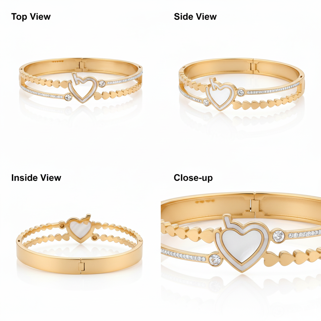 Romantic Dual Layer Heart Kada GWK -9