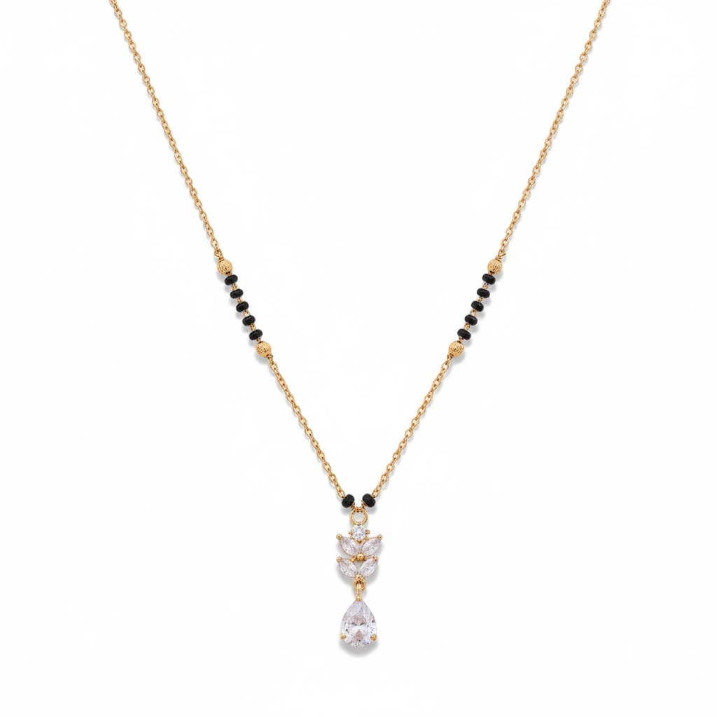 Elara Crystal Leaf Drop Women’s Mangalsutra GWM 6