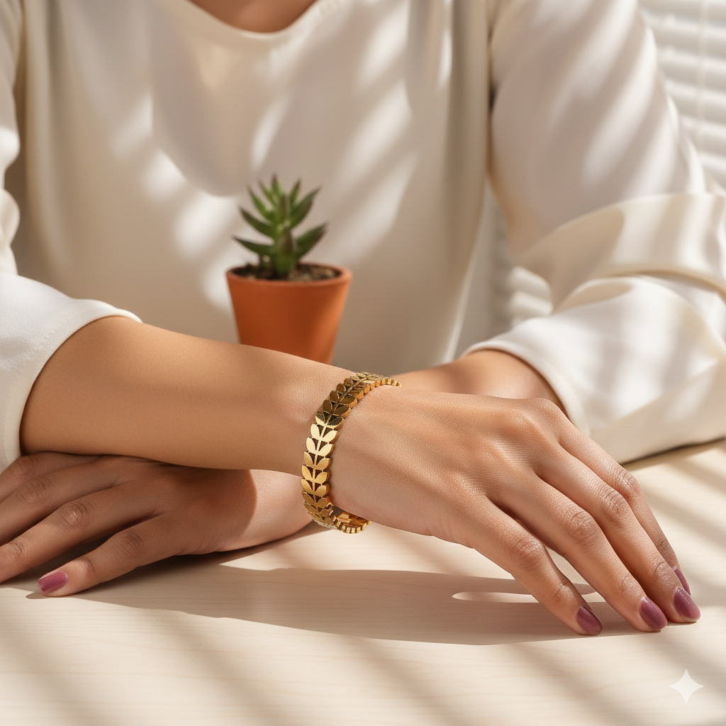 Classic Laurel Leaf Band Kada GWK -7