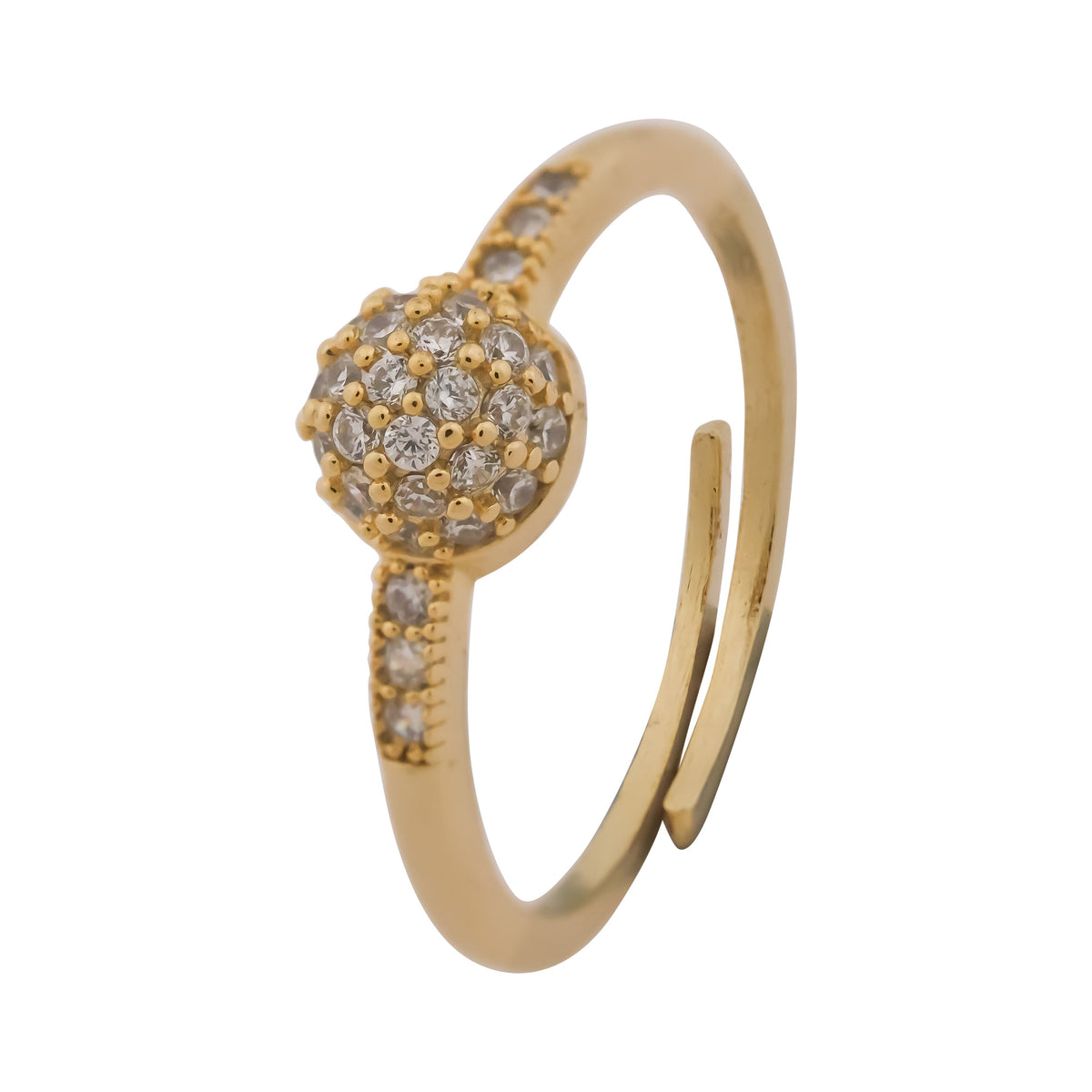 Crystal Dome Cluster Adjustable Ring GWR-4