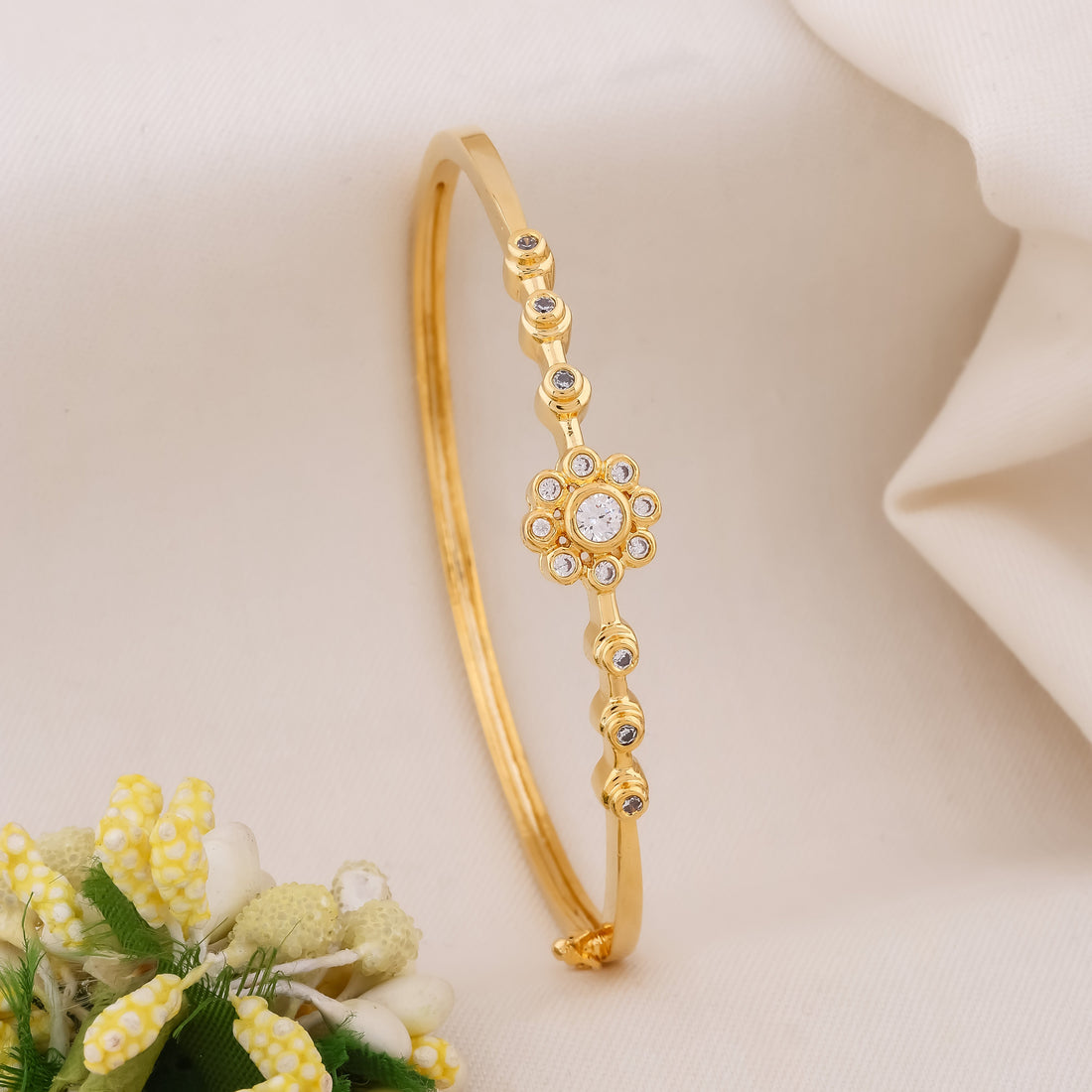 Sleek Crystal Blossom Bezel Kada GWK -6