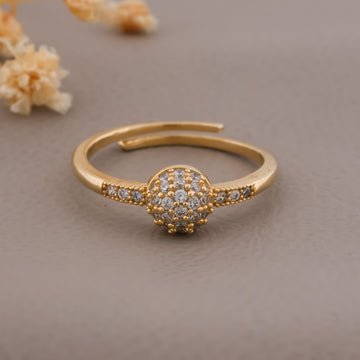 Crystal Dome Cluster Adjustable Ring GWR-4