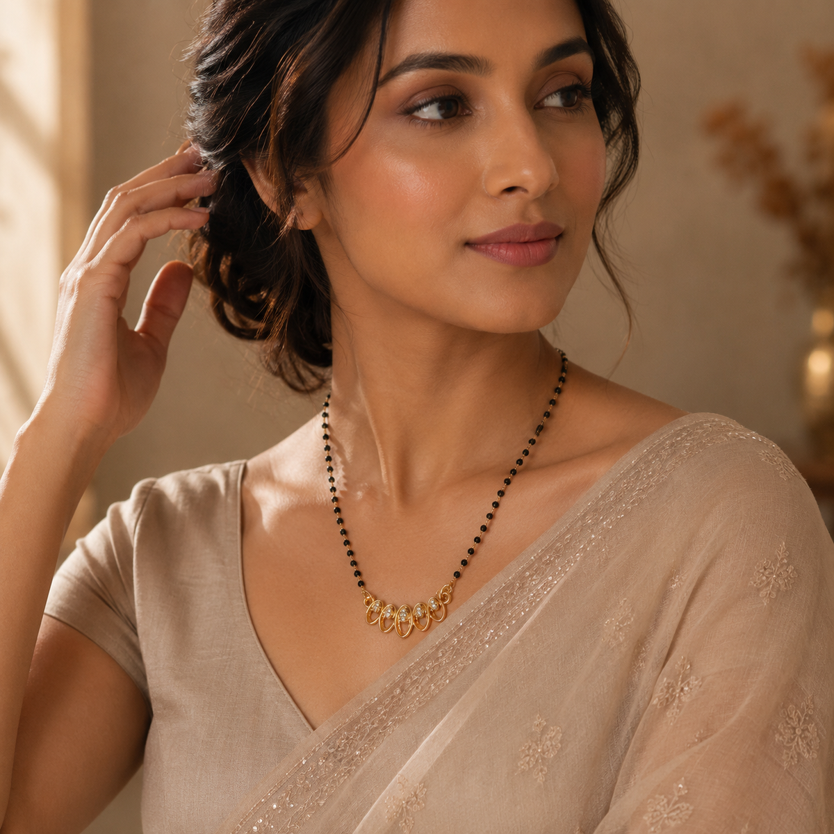 Aurelia Five-Petal Spark Women’s Mangalsutra GWM 28