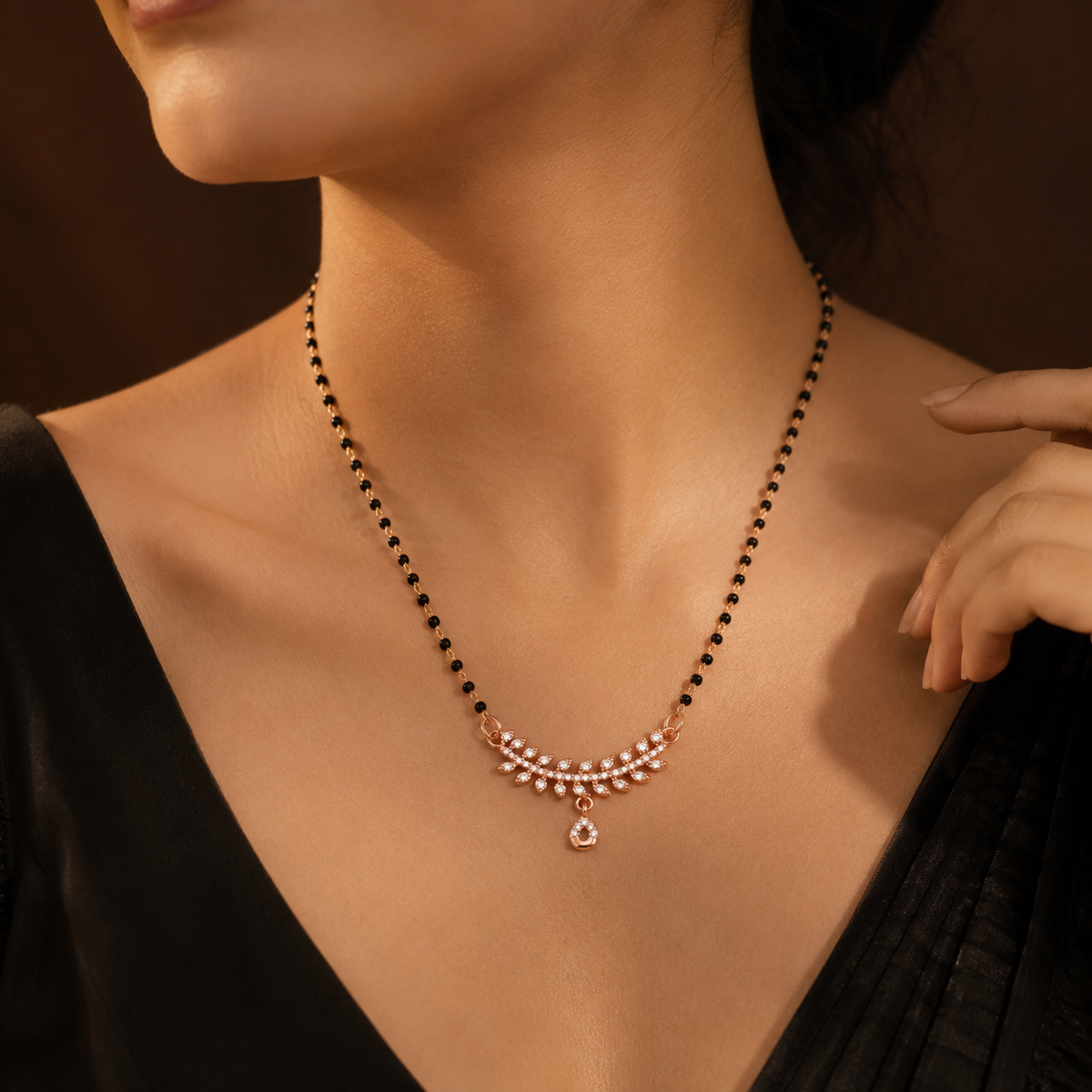 Elara Leaf Drop Women’s Mangalsutra GWM 30